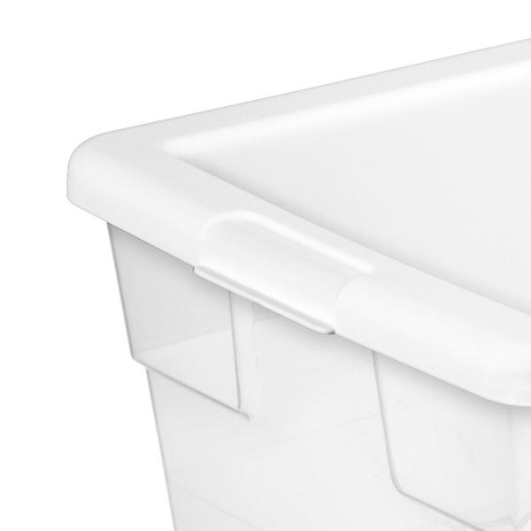 Sterilite 30-Pack Large 16.5-Gallons (66-Quart) Clear Weatherproof Tote  with Latching Lid in the Plastic Storage Containers department at