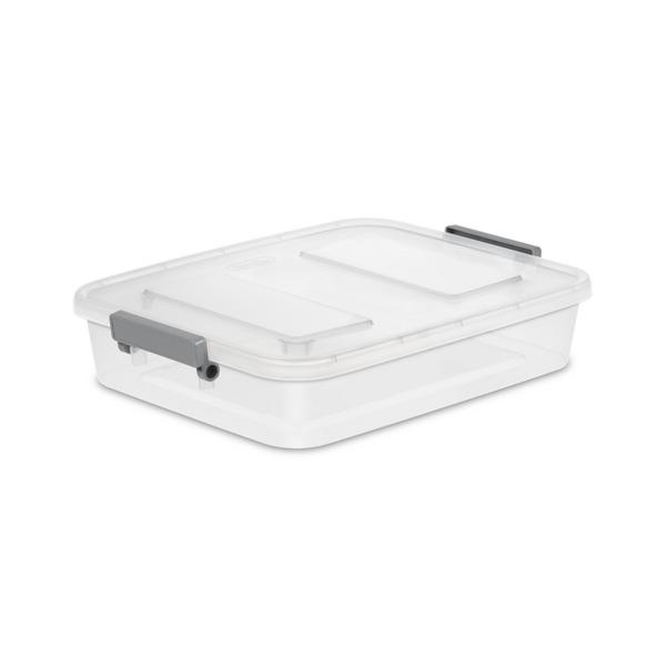 White Modular Storage Bin with Lid, 4L, Sold by at Home