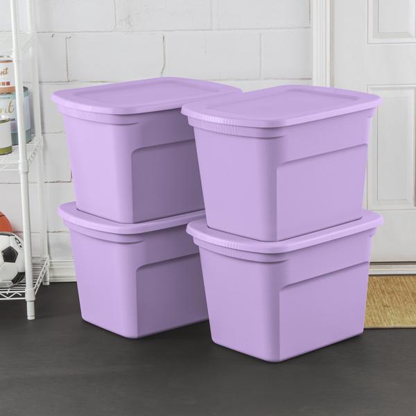 Sterilite 18 Gallon Tote Box Plastic, Gray - Walmart.com  Sterilite,  Storage bins with lids, Plastic storage totes