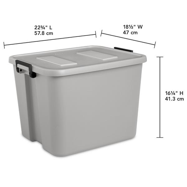 Sterilite Large 20 Qt Home Storage Container Tote with Latching