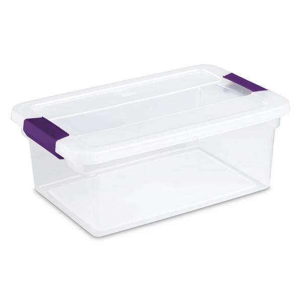 6 32 oz. 4-Compartment Plastic Square Container with Flat Lid, Clear, 300  ct.