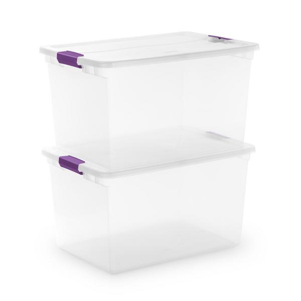 Sterilite Corporation 4-Pack Small Clear Weatherproof Tote with