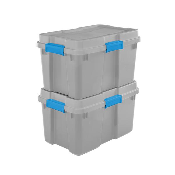 Sterilite 30 Gallon Tote Box Plastic, Gray 