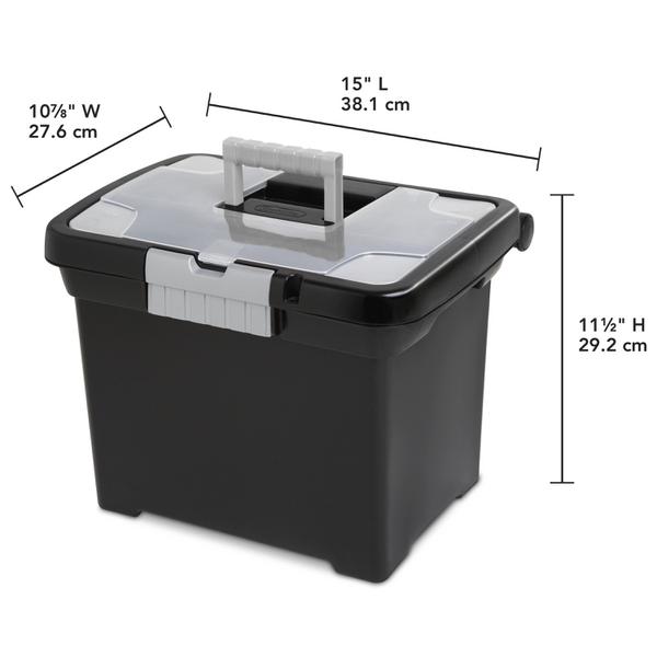 Sterilite 1871 - Portable File Box Black 18719004