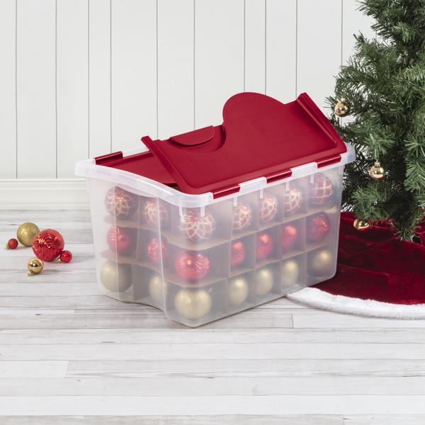Sterilite 48 Quart Stackable Holiday Christmas 45 Ornament Storage Box (12  Pack), 1 Piece - Fred Meyer