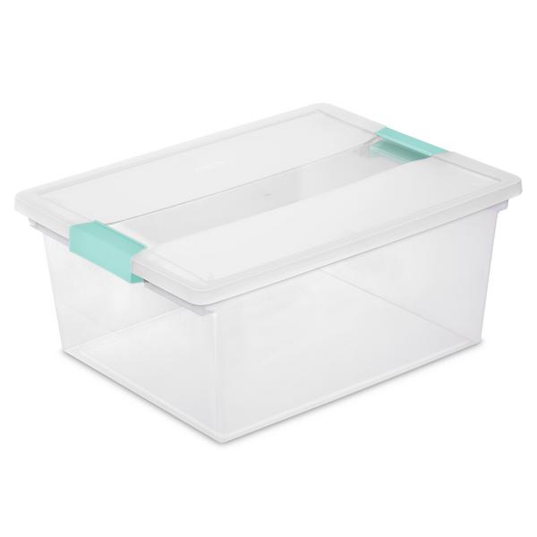 Really Useful Box 4 Liter Plastic Stackable Storage Container w/ Snap Lid &  Built-In Clip Lock Handles for Home & Office Organization, Clear (10 Pack)