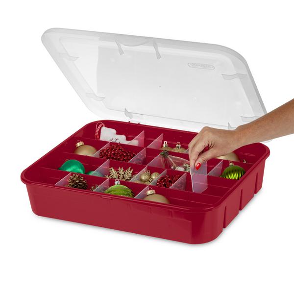 Sterilite Holiday Gift Wrap Storage Box - Rocket Red, 1 ct
