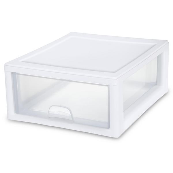 Sterilite 2301 16 Qt Stacking Drawer, Stackable Plastic Storage Drawers Extra Large