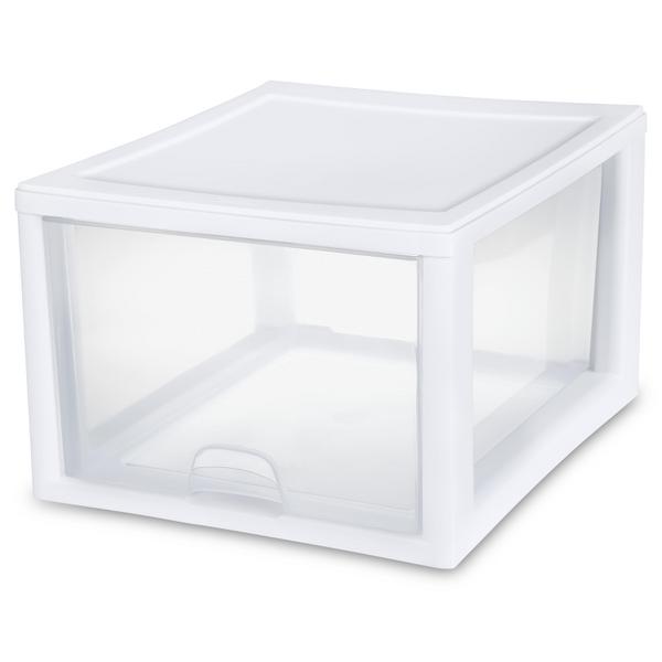4 Pack 6 Pack Sterilite 27 Qt Stacking Storage Drawer Container + 16 Qt Box 
