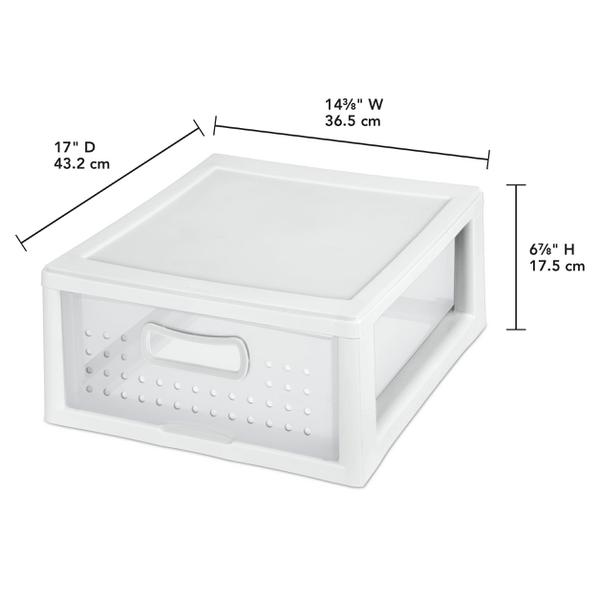 Sterilite 2401 Small Modular Drawer White 24018003