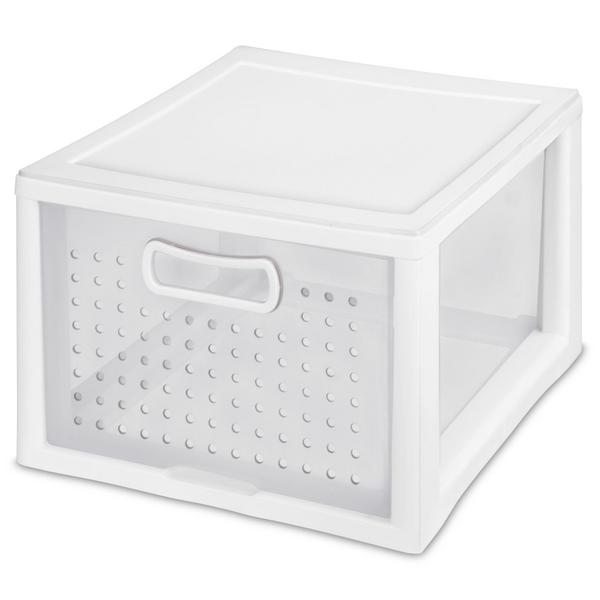 Sterilite 20518006 Stackable Small Drawer White Frame & See-Through (12  Pack), 12pk - Ralphs