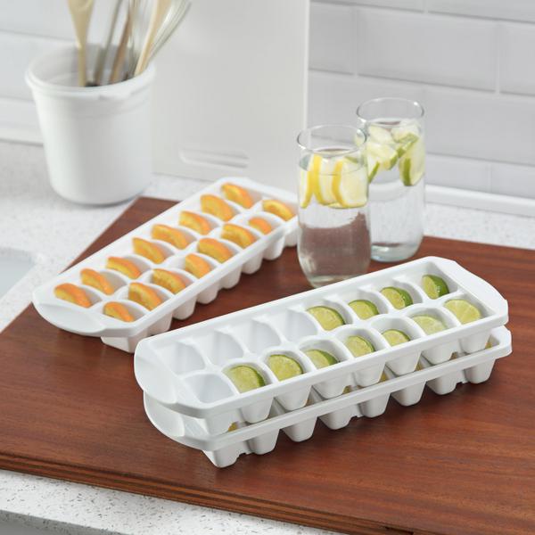 Bin Ice Cube White: Ice Cube Trays: Home & Kitchen