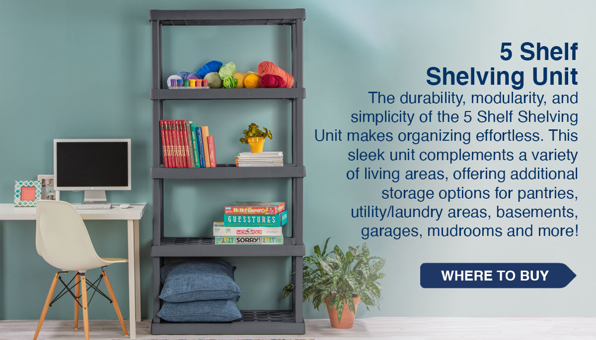 5 Shelf Shelving Unit Durability, modularity and simplicity.