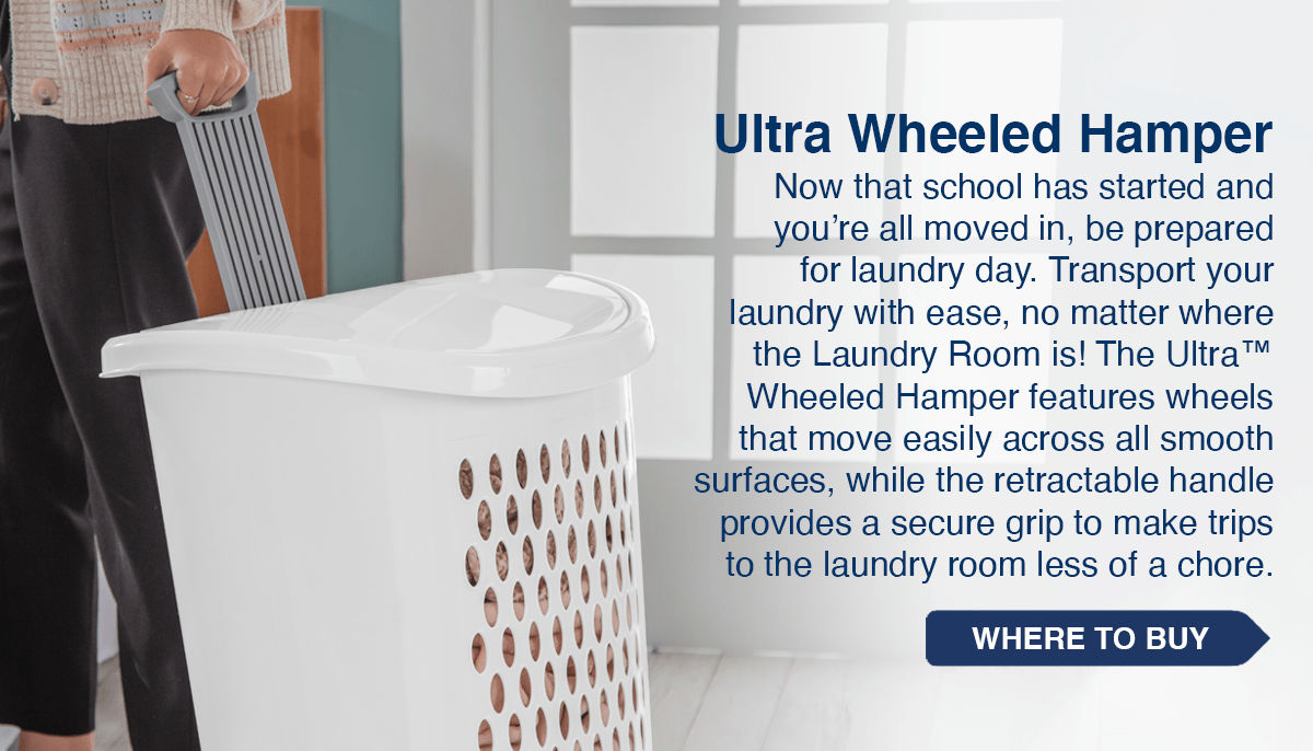 Ultra™ Wheeled Hamper Be prepared for laundry day.