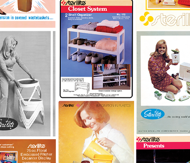 Vintage Sterilite product and advertising collage