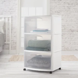 3 drawer wide cart